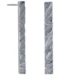 Edge Only - Rugged Bar Earrings Sterling - Lyst