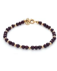 Nellou Jewellery - Jewel Bead January Birthstone Bracelet Plated Sterling - Lyst