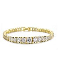 Genevive Jewelry - Genevive Sterling Plated With Cubic Zirconia Graduating Tennis Bracelet - Lyst
