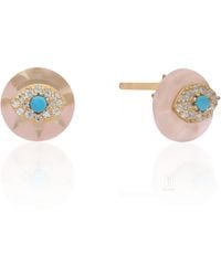 The Jewelz - Sunset Tide' & Rose Quartz Earrings - Lyst