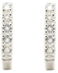 NASI SILVER - Adaya Huggie Hoops- Topaz - Lyst