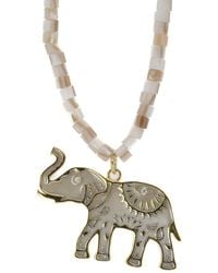 Ebru Jewelry - Luck & Prosperity Elephant Pearl Choker Necklace - Lyst