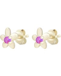 KAMARIA - Mini Flower Opal Stud Earrings - Lyst