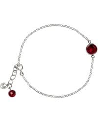 The Jewellery Store London - Garnet Chain Bracelet - Lyst