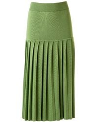 Zenzee - Silk Cashmere Pleated Skirt - Lyst