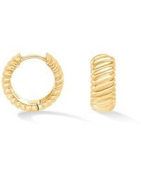 Dower & Hall - Wide Twist Huggie Hoops - Lyst