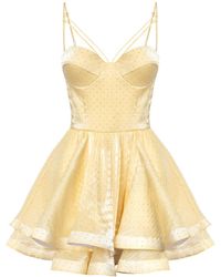 POST MERIDIEM - Mini Bustier Dress With Rhinestones - Lyst