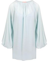 House of Ika - Gathered Flow Viscose Mini Dress - Lyst