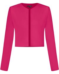 Tia Dorraine - Perfectly Romantic Cropped Blazer – Hot - Lyst