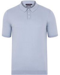Paul James Knitwear - Ultra Fine Cotton Earll Short Sleeve Polo Shirt - Lyst