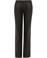 OW Collection - Jade Low-Waist Faux Leather Pants - Lyst