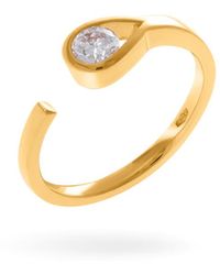 Lucy Quartermaine - Solid Opulence Ring With Graded Diamonds - Lyst