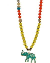 Ebru Jewelry - Good Fortune Elephant Colorful Beaded Necklace - Lyst