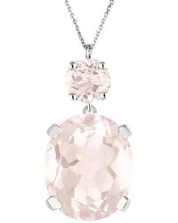 Augustine Jewels - Rose Quartz Drop Necklace - Lyst