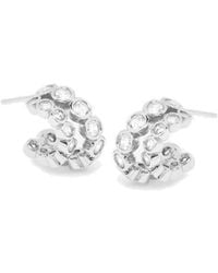 Potoska - Avert Mini Crystal Double Hoop Earrings - Lyst