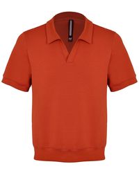 DAVID WEJ - Enzo Cotton V-Neck Polo - Lyst
