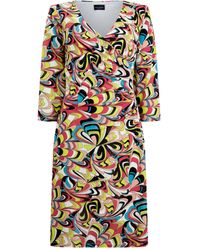 James Lakeland - Side Ruched Printed Midi Dress - Lyst