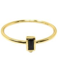 NASI SILVER - Level Baguette Ring- Onyx - Lyst