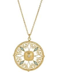 Lila Rasa - Swissblue Chalcedony Medallion Necklace - Lyst
