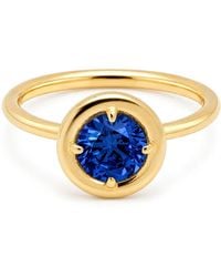 Belinda Jewelz - Sapphire Round Solitaire Chunky Ring - Lyst