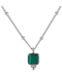 Bermuda Watch Company - Annie Apple Dulcie Sterling Silver, Green Natural Malachite Pendant Beaded Necklace - Lyst