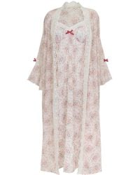 Luna Luz - Etoile Floral Slip & Robe Ensemble - Lyst