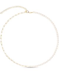 Amadeus - Laura Mixed Chain & Pearls Necklace - Lyst