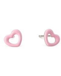 Dolcetto Designs - Cometa Enamel Heart Stud - Lyst