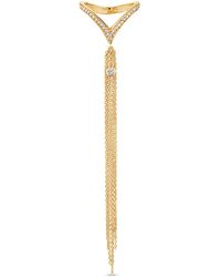 SALLY SKOUFIS - Minx Chain Ring With Made Cz Diamond Stimulant - Lyst