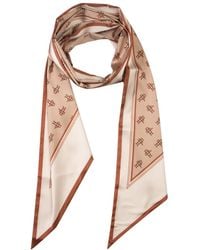 Roch Perel - Neutrals Rp Monogrammed Silk Neck Scarf - Lyst