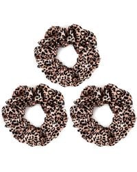 Silk Works - Leopard Large Scrunchies - Lyst