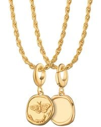 Lily Charmed - Plated Manifest Change Charm Necklace With Twisted Rope Chain - Lyst