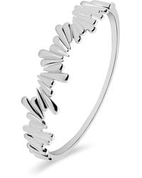 Lucy Quartermaine - Solid Sterling Shard Bangle With Hinge - Lyst