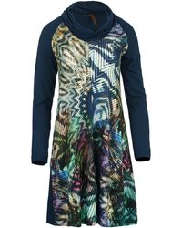 Conquista - A Line Turtle Neck Dress - Lyst