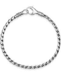 Nialaya - Sterling 3mm Round Chain Bracelet - Lyst