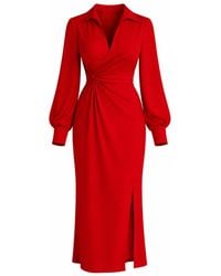 Girl In Mind - Kelly Wrap Over Maxi Dress - Lyst