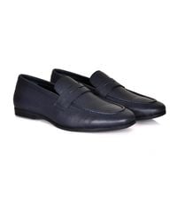 DAVID WEJ - Lorenzo Grained Leather Loafers - Lyst