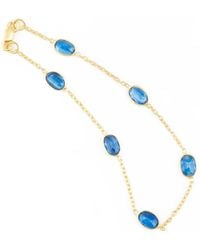 Opium Jewels - Chain Bracelet With Sapphire - Lyst