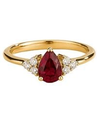 Juvetti - Pisa Ruby & Diamond Pear Cut Ring - Lyst