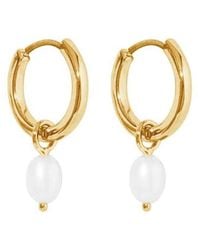 Nazzar - Mini Pearl Charm Drop Earrings - Lyst