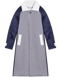 London Atelier Byproduct - Patchwork Colour Block Quilt Long Jacket - Lyst
