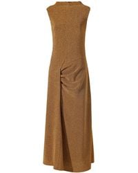 Julia Allert - Evening Metallic Knit Sleeveless Long Dress - Lyst