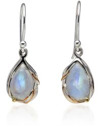 Isla Silver - Handmade Moonstone Droplet Earrings - Lyst