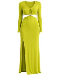 Maison De Gala - Celeste Lime Maxi Dress - Lyst