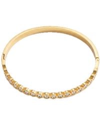 Elk & Bloom - Chunky Solitaire Tennis 14K Bangle - Lyst