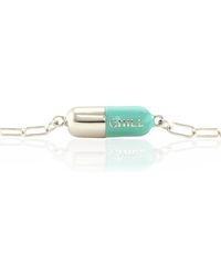 Kris Nations - Chill Pill Enamel Bracelet Sterling Silver & Turquoise Enamel - Lyst