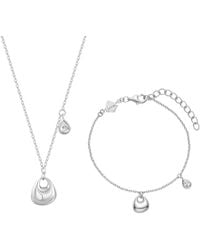 Vanhi - Nora Double Pendant Necklace & Bracelet Set - Lyst