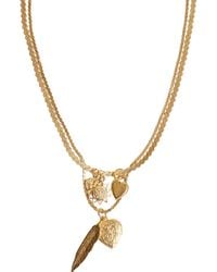 Caramel Vintage Jewellery - Layered Charm Rope Necklace - Lyst