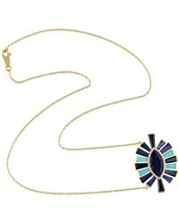 Artisan - Multi-Gemstone & Diamond Evil Eye Pendant Necklace - Lyst