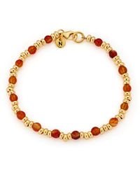 Nellou Jewellery - Gem Bracelet July Birthstone Carnelian Plated Sterling - Lyst